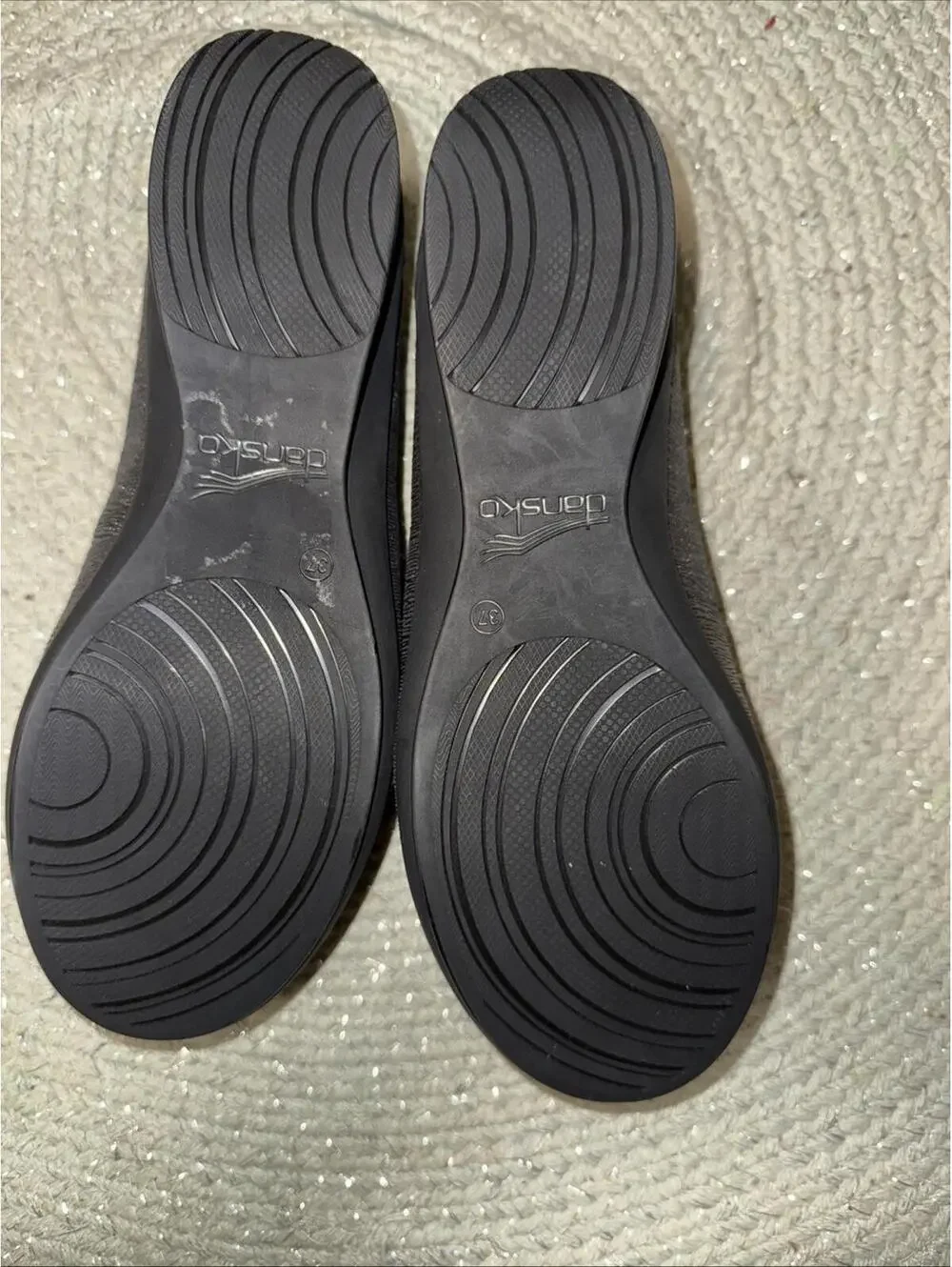 Dansko Ann Black Stretch Slip-On Loafer Flats Shoes Euro 37 SZ 6.5-7 Comfort